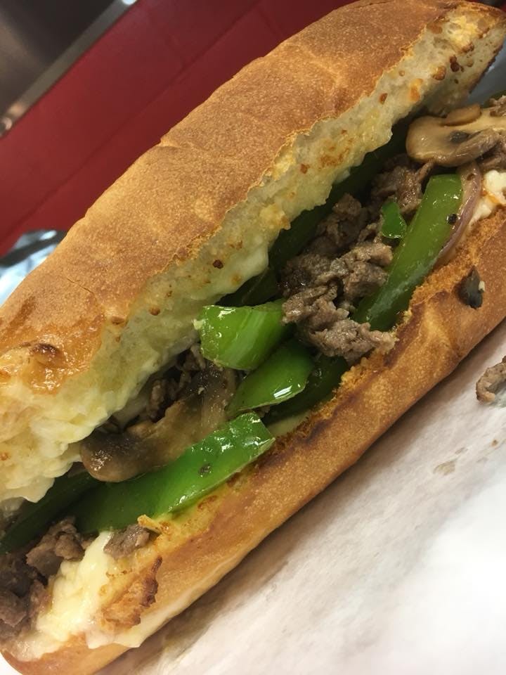 Order Philly Cheese Steak Sub - Small 6" food online from Roman Pizzeria store, Ligonier on bringmethat.com