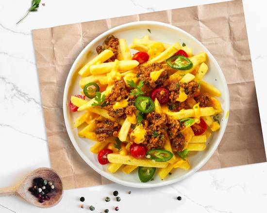 Order Chili Cheer Cheese Fries food online from For The Bun Of It store, Austell on bringmethat.com