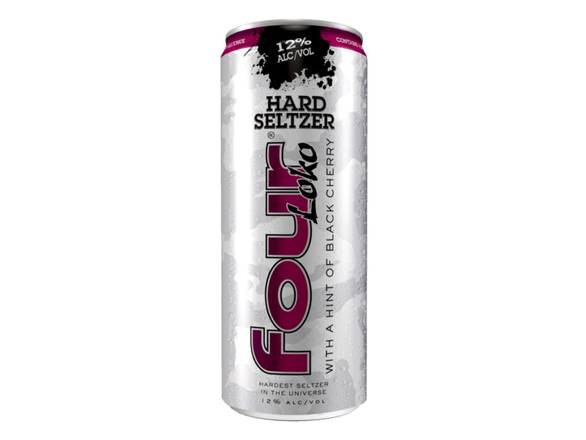 Order Four Loko Black Cherry Seltzer  - 24oz Can food online from Kirby Food & Liquor store, Champaign on bringmethat.com