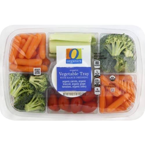 Order O Organics · Veggie Tray with Dip (19 oz) food online from Randalls store, Galveston on bringmethat.com