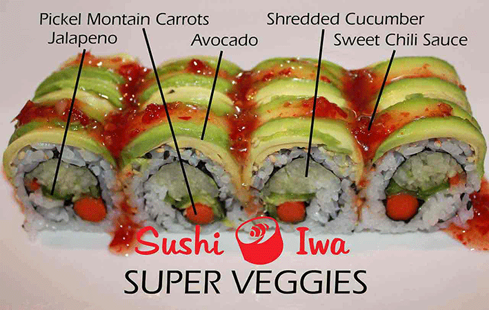 Order SUPER VEGGIES food online from Sushi Iwa store, Apex on bringmethat.com