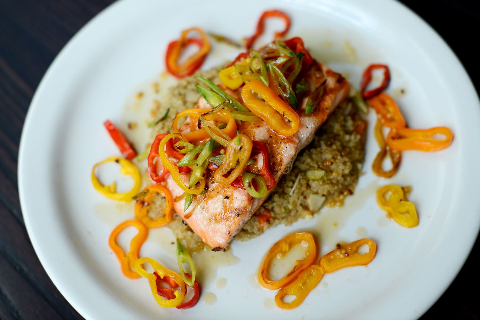 Order Grilled Salmon Plate food online from Conner Kitchen + Bar store, Indianapolis on bringmethat.com