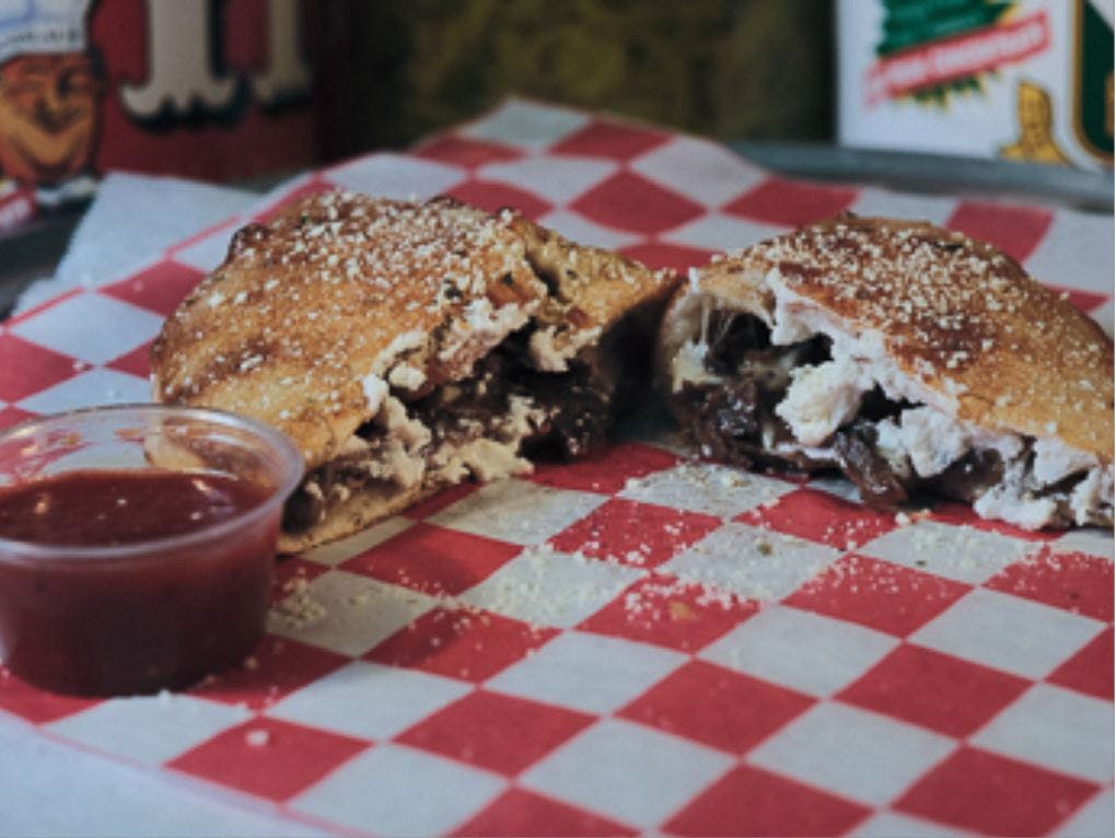 Order Steak Calzone - Calzone food online from Italian Village Pizza store, Canonsburg on bringmethat.com