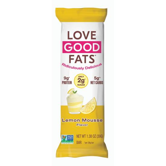 Order Love Good Fats Keto Bar Lemon Mousse (1.38 oz) food online from Rite Aid store, Greenville on bringmethat.com