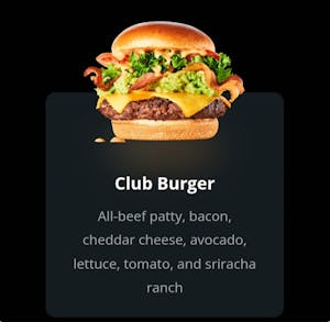 Order Club Burger food online from Goth Chick store, San Diego on bringmethat.com