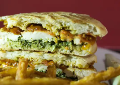 Order Chicken Pesto Panini food online from Chefs Grille store, Murrieta on bringmethat.com