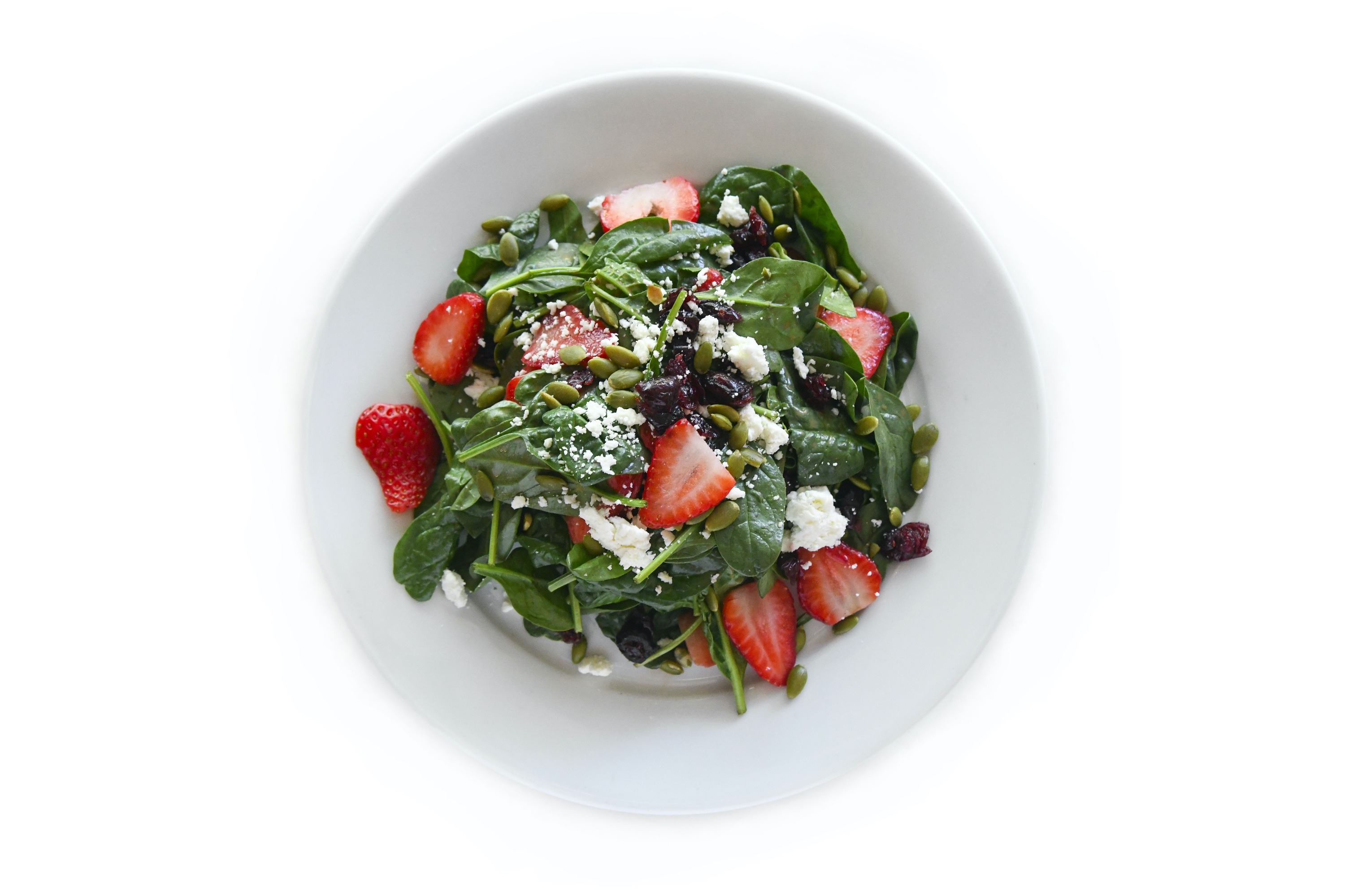 Order Spinach & Strawberry Salad Lunch food online from Blu Jam Cafe store, Los Angeles on bringmethat.com