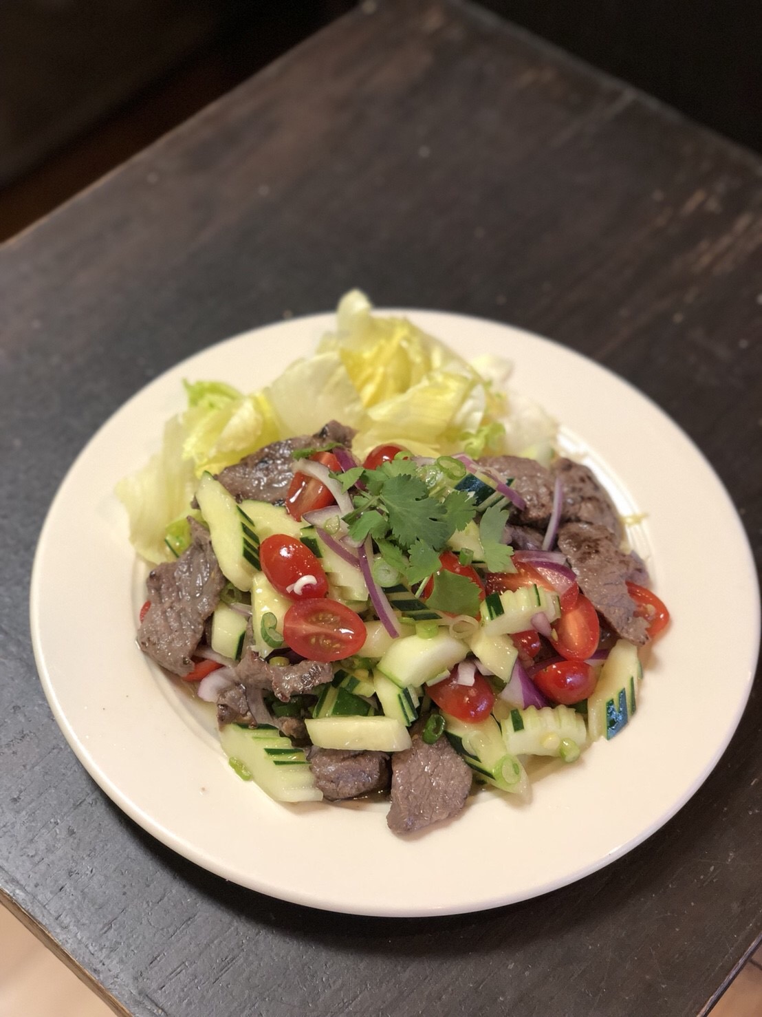 Order Y7. Beef Salad food online from Rice Thai Cafe store, Chicago on bringmethat.com
