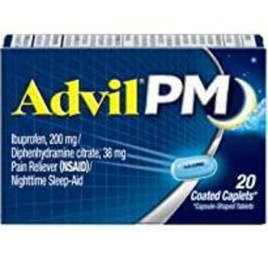 Order Advil PM 200 mg Bottle food online from IV Deli Mart store, Goleta on bringmethat.com
