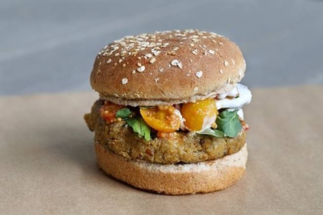 Order No. 2 - Housemade Vegan Burger food online from Farm Burger Decatur store, Decatur on bringmethat.com