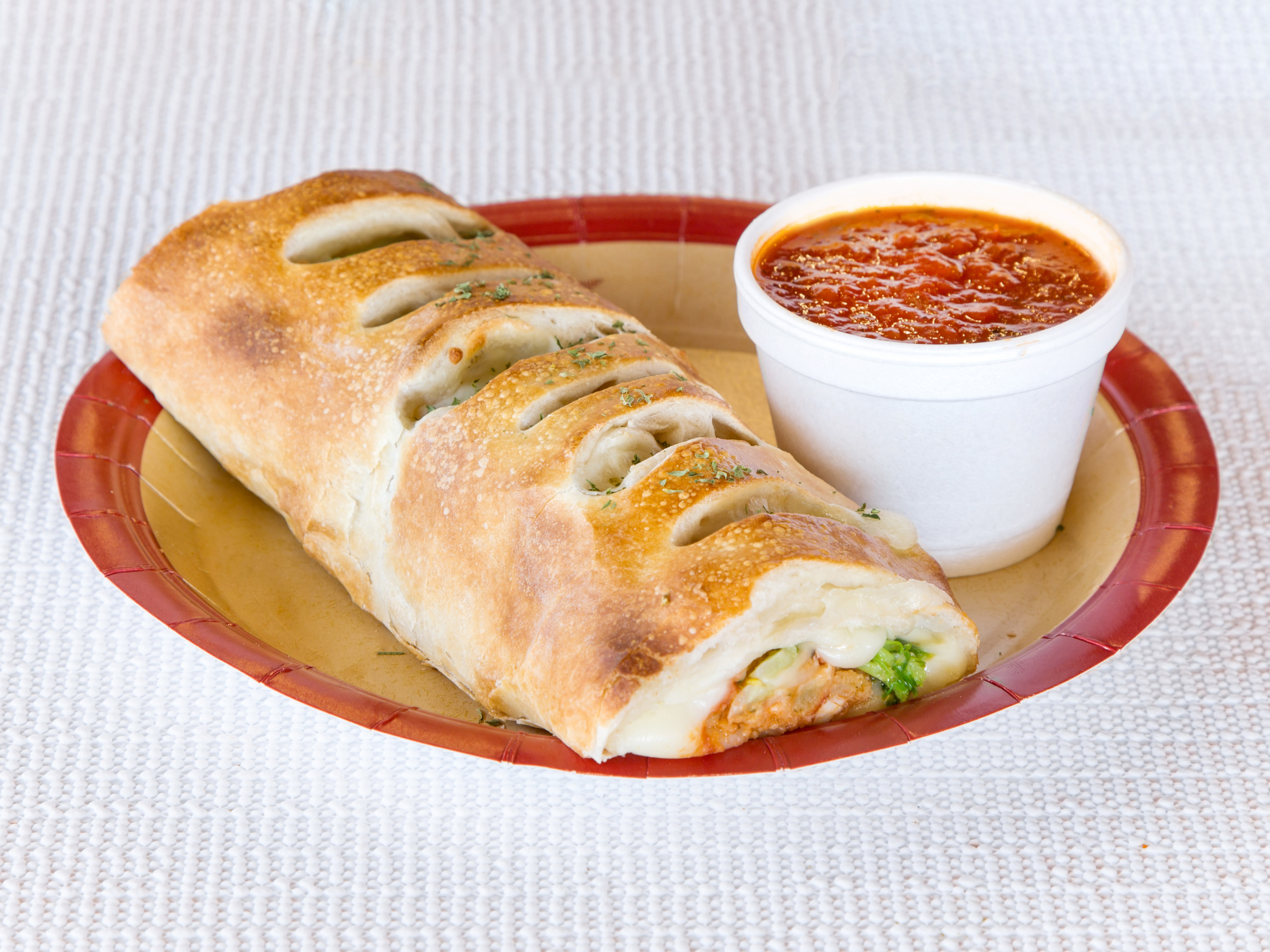 Order Chicken and Broccoli Stromboli food online from Villa Pizza store, South Plainfield on bringmethat.com
