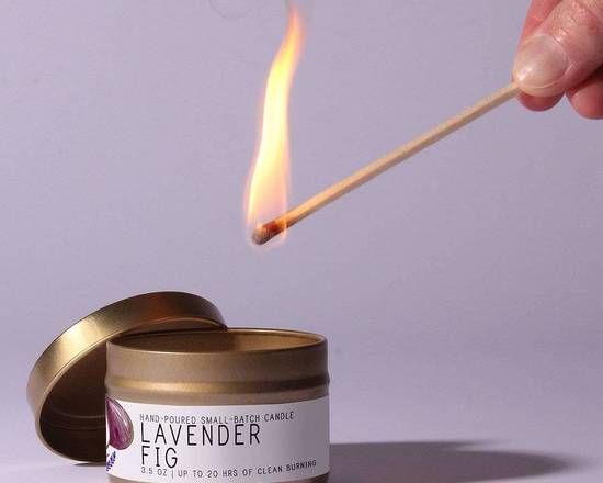 Order Just Bee Lavender Fig Candle (3.5 oz) food online from Trio Pharmacy store, Columbus on bringmethat.com
