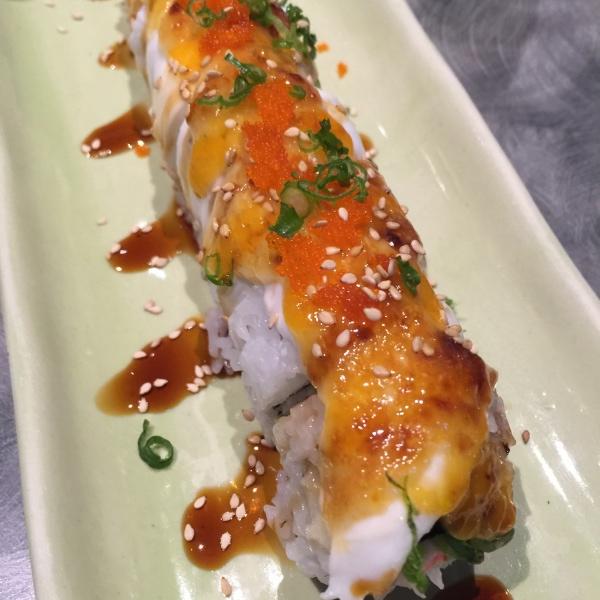 Order Baked White Fish Roll food online from Sister Sushi store, Moorpark on bringmethat.com