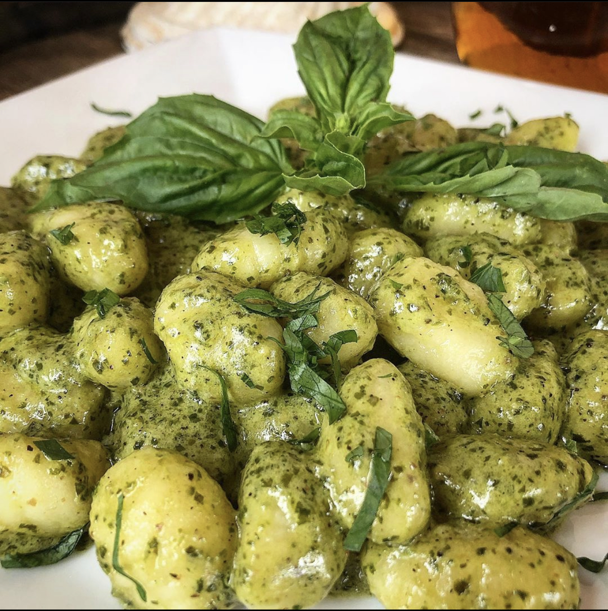 Order Gnocchi al Pesto Pasta food online from Panini Grill store, Freehold on bringmethat.com