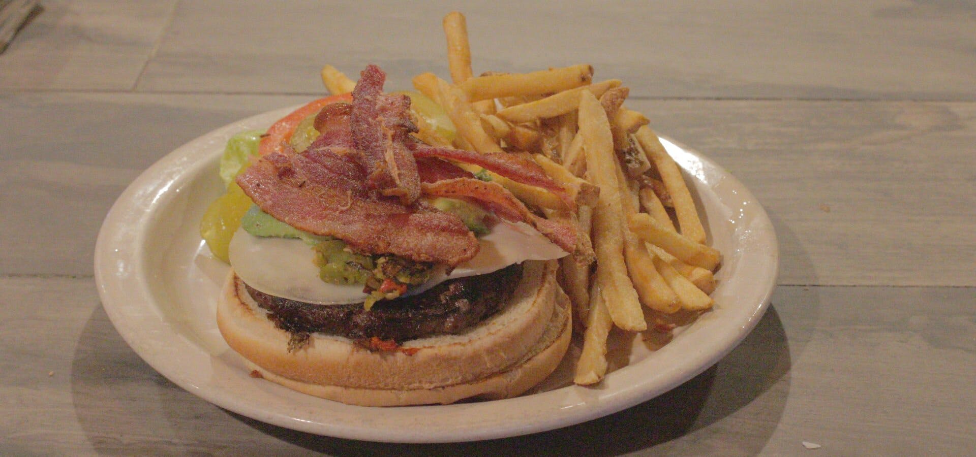 Order Rocket Burger - 6 oz. food online from Rocket Cafe store, Gallup on bringmethat.com