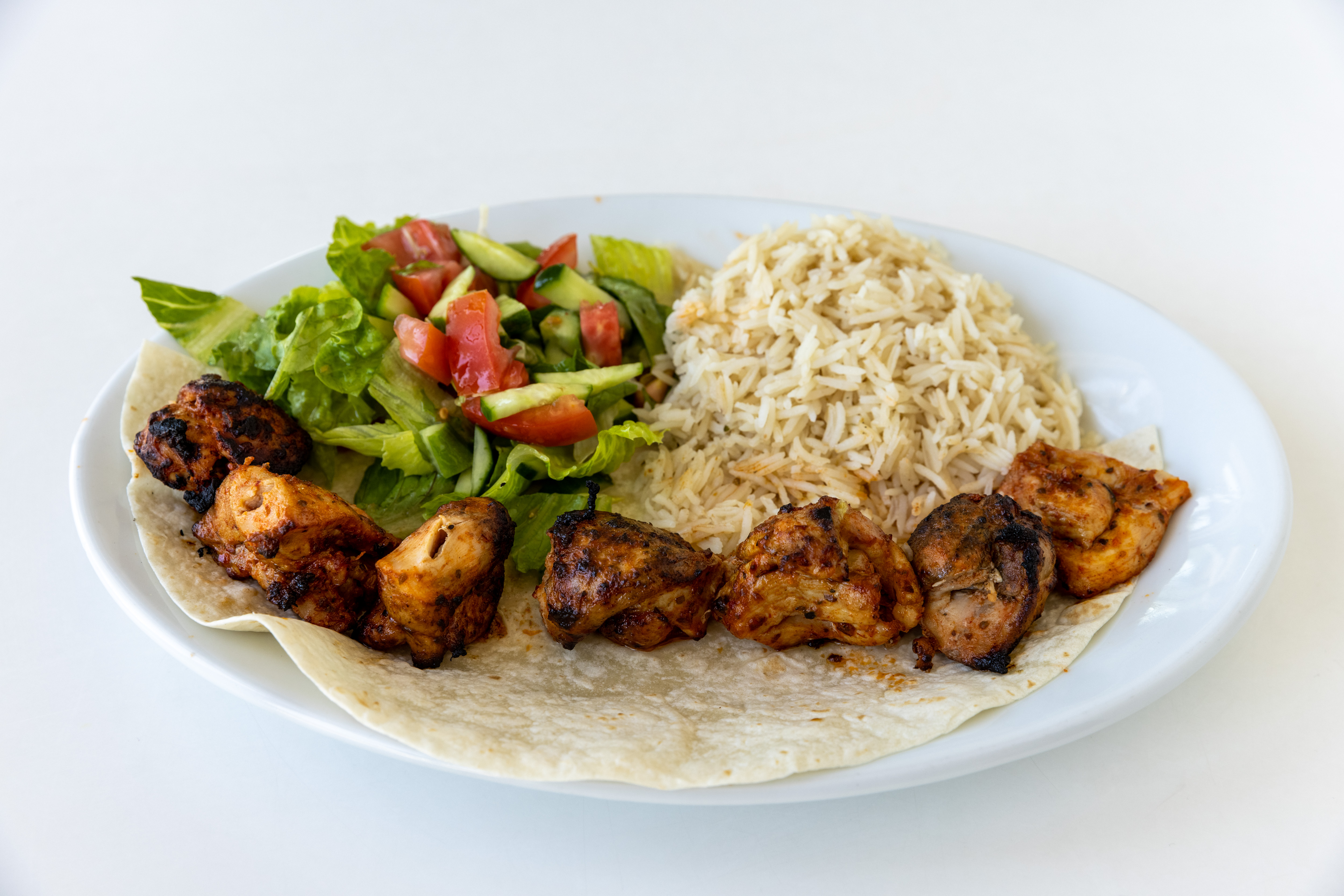 Order Juicy Chicken Kabobs food online from Nuka Cafe store, Los Angeles on bringmethat.com