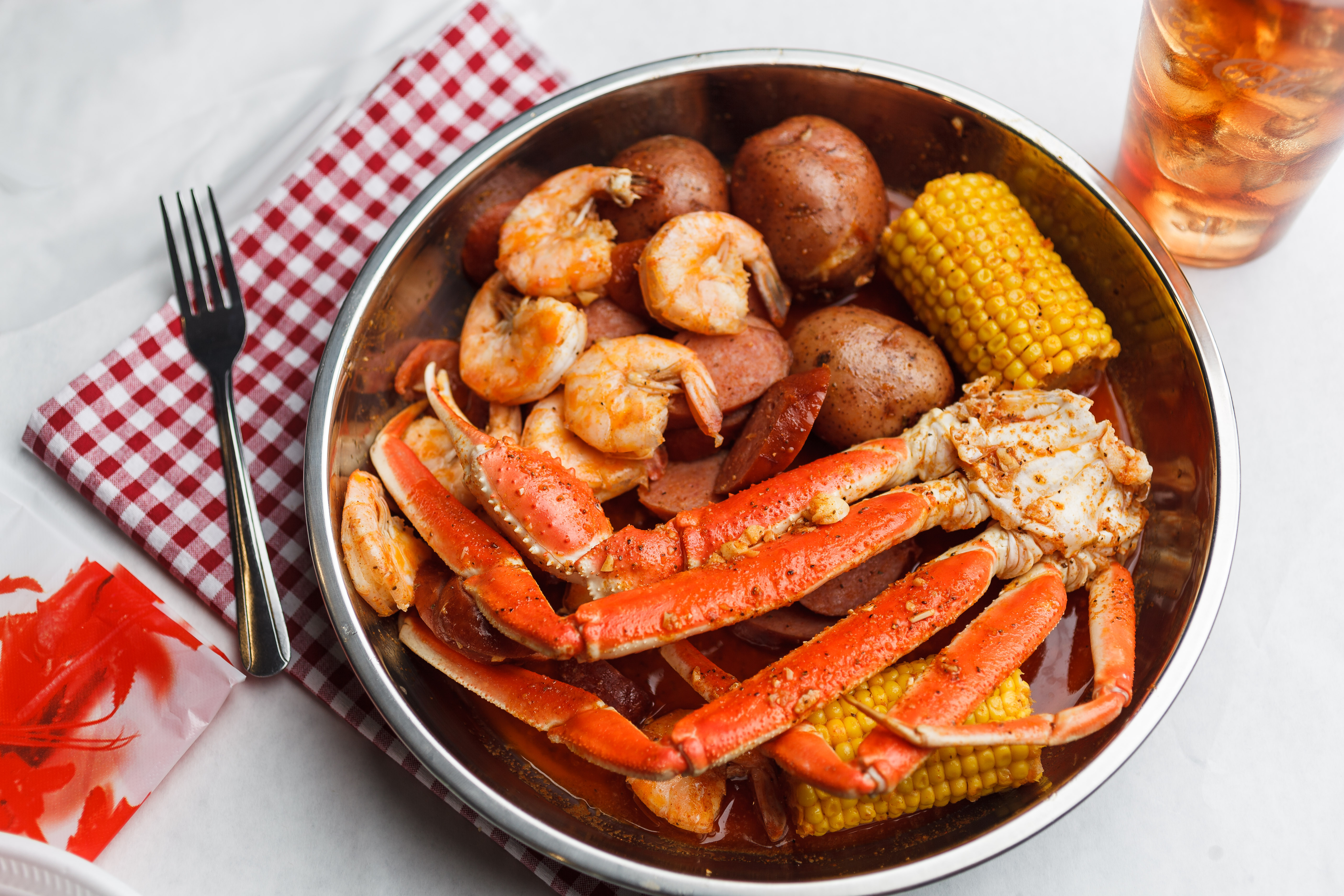Order Boiled Seafood Combo Dinner food online from The Seafood King store, Hoover on bringmethat.com