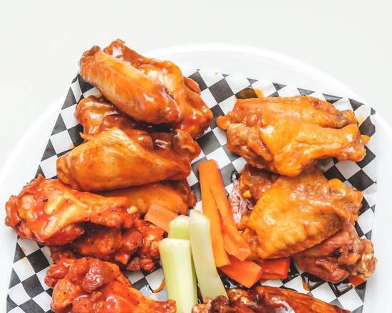 Order 15 pcs Bone In Wings  food online from Maywood Pizza Company store, Maywood on bringmethat.com
