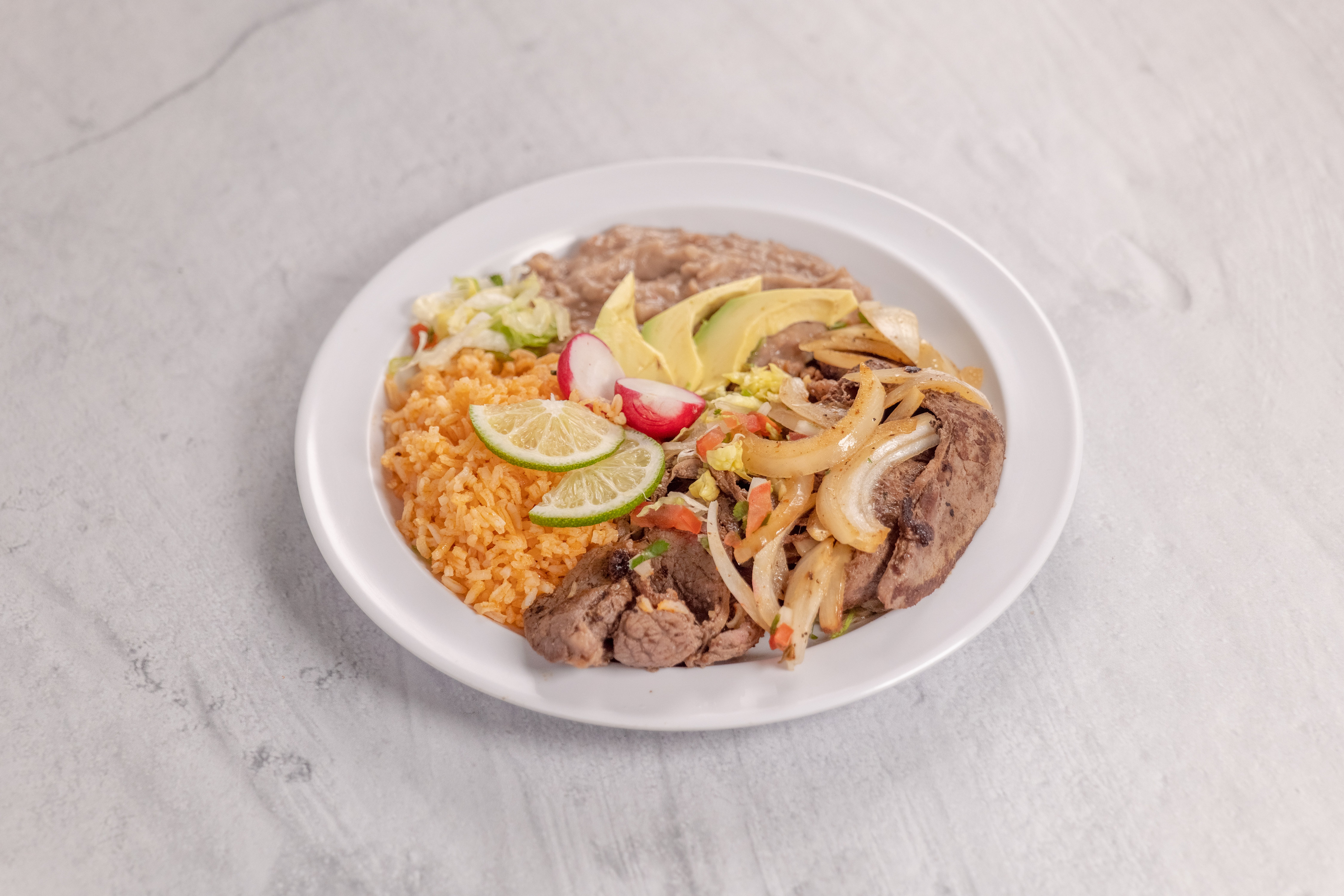 Order Carne Asada Combo Plate food online from Taquisa Mexican Food store, West Covina on bringmethat.com