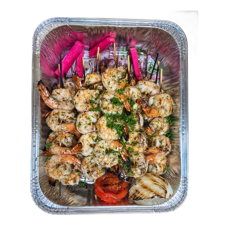Order Shrimp Kabab (1 SKEWER) food online from Taboon Mediterranean store, Long Beach on bringmethat.com