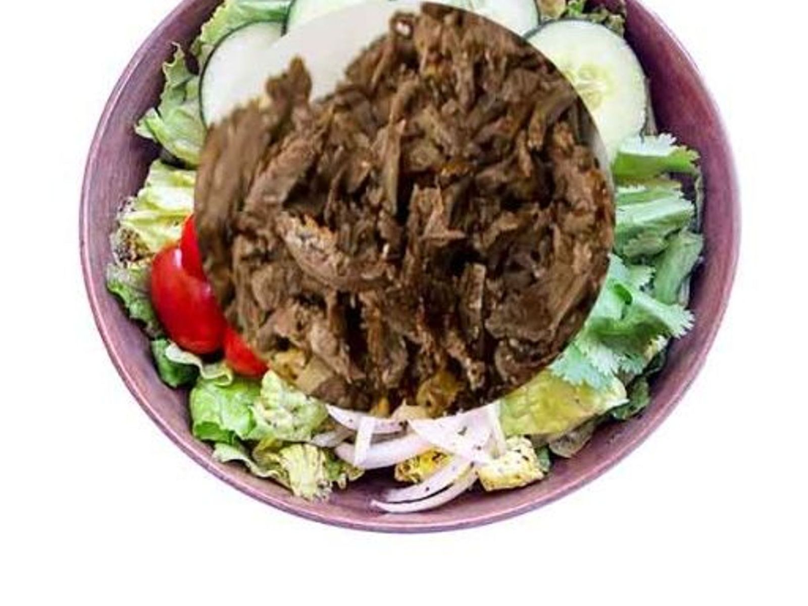Order MEDITERRANEAN SALAD w/ STEAK food online from Chicago Gyros store, Phoenix on bringmethat.com