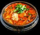Order D10. Pork Soft Tofu Soup (Pork Soondubu) food online from Lucky Palace Korean Restaurant store, Houston on bringmethat.com