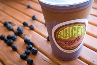 Order BLUEBERRY MUFFIN SMOOTHIE food online from Juiced Cafe store, Fall River on bringmethat.com