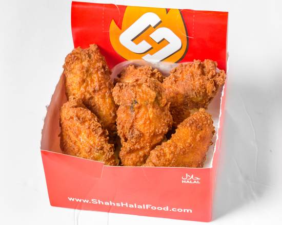 Order 6 Pieces Hot Wings food online from Shah's Halal Food store, Huntington on bringmethat.com