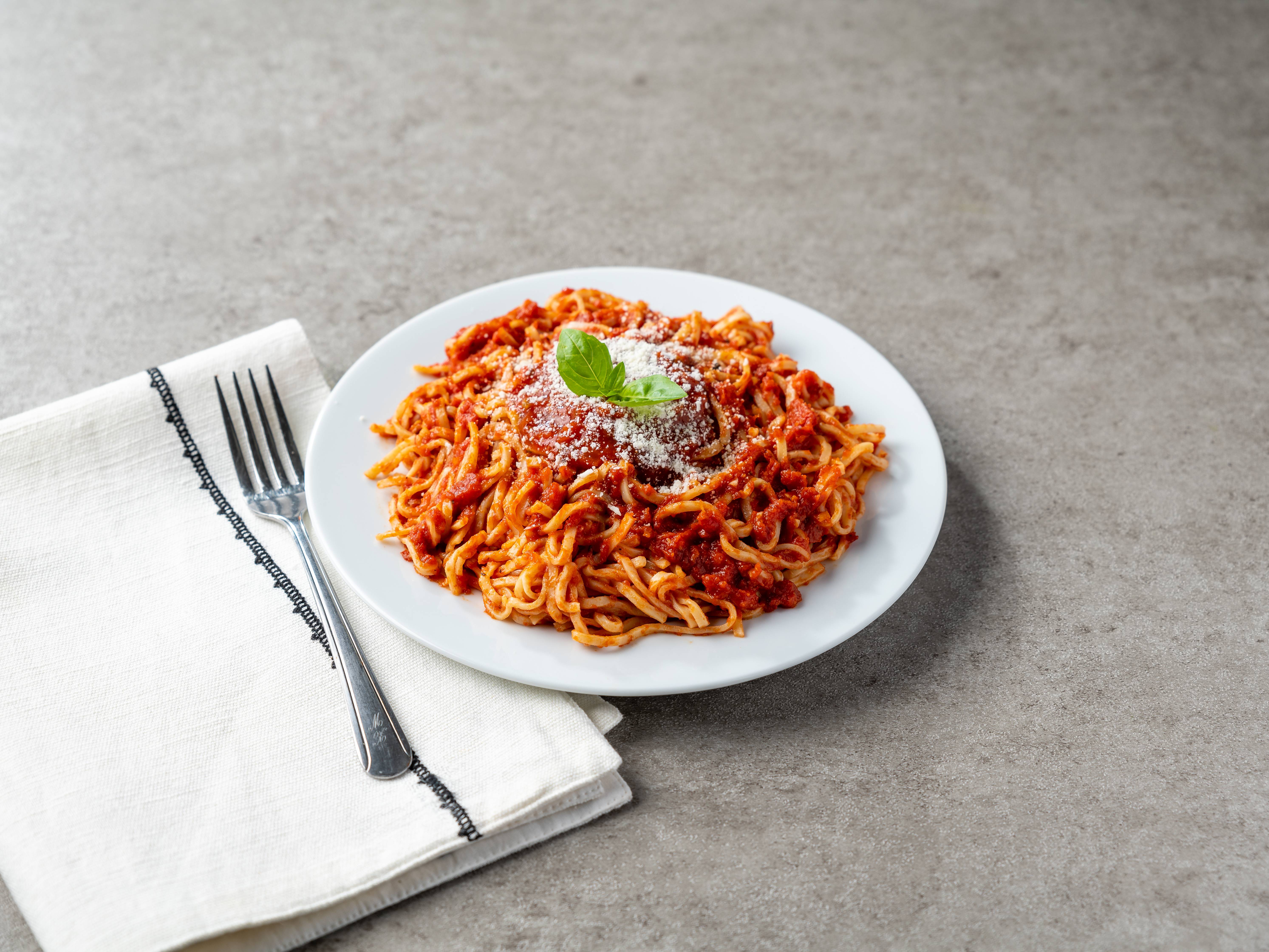 Order Pasta with Spicy Marinara Sauce food online from Sergio's Italian Bistro store, Norman on bringmethat.com