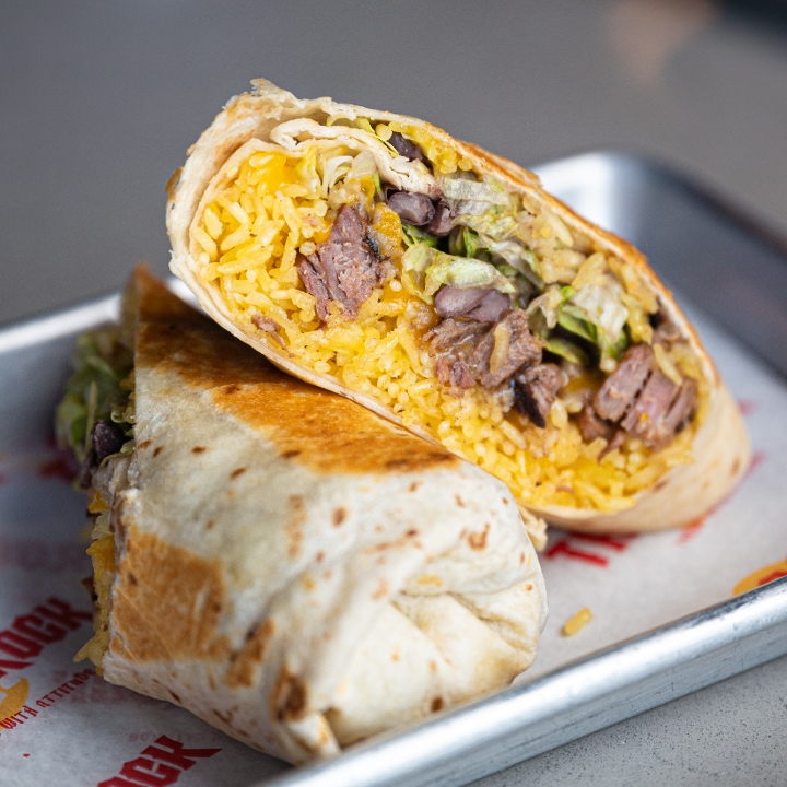 Order Steak Burrito food online from Taco Rock store, Arlington on bringmethat.com