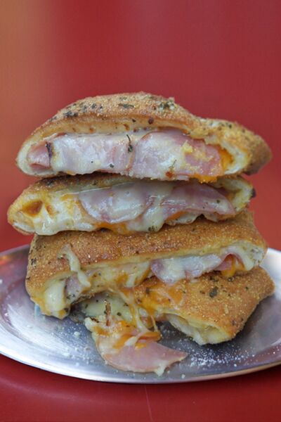 Order Ham and Cheese Stromboli food online from DoubleDave's Pizza Works store, Austin on bringmethat.com