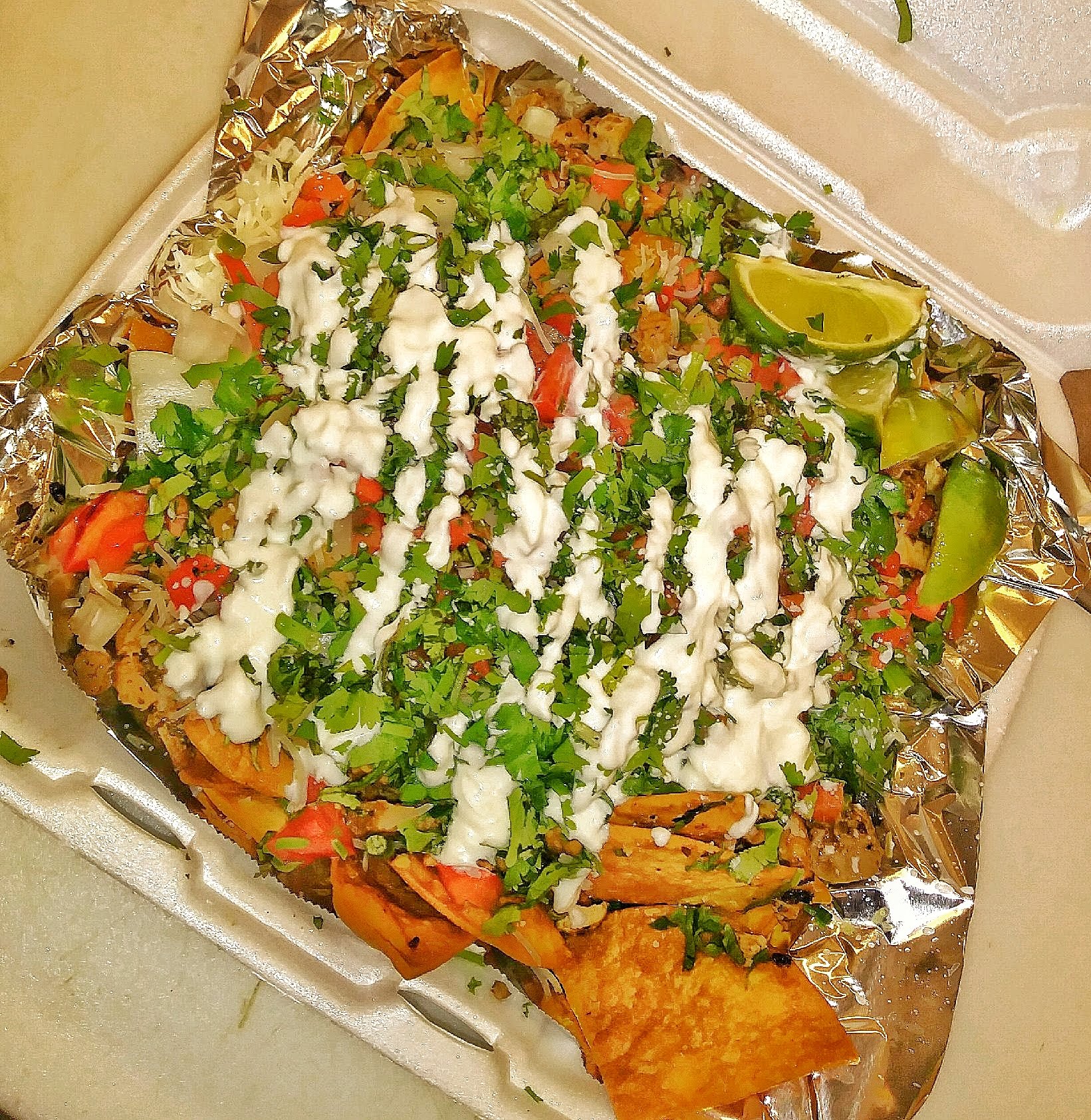 Order 1/2 lb Nachos food online from Good Vibes To Go Cuisine store, Columbus on bringmethat.com