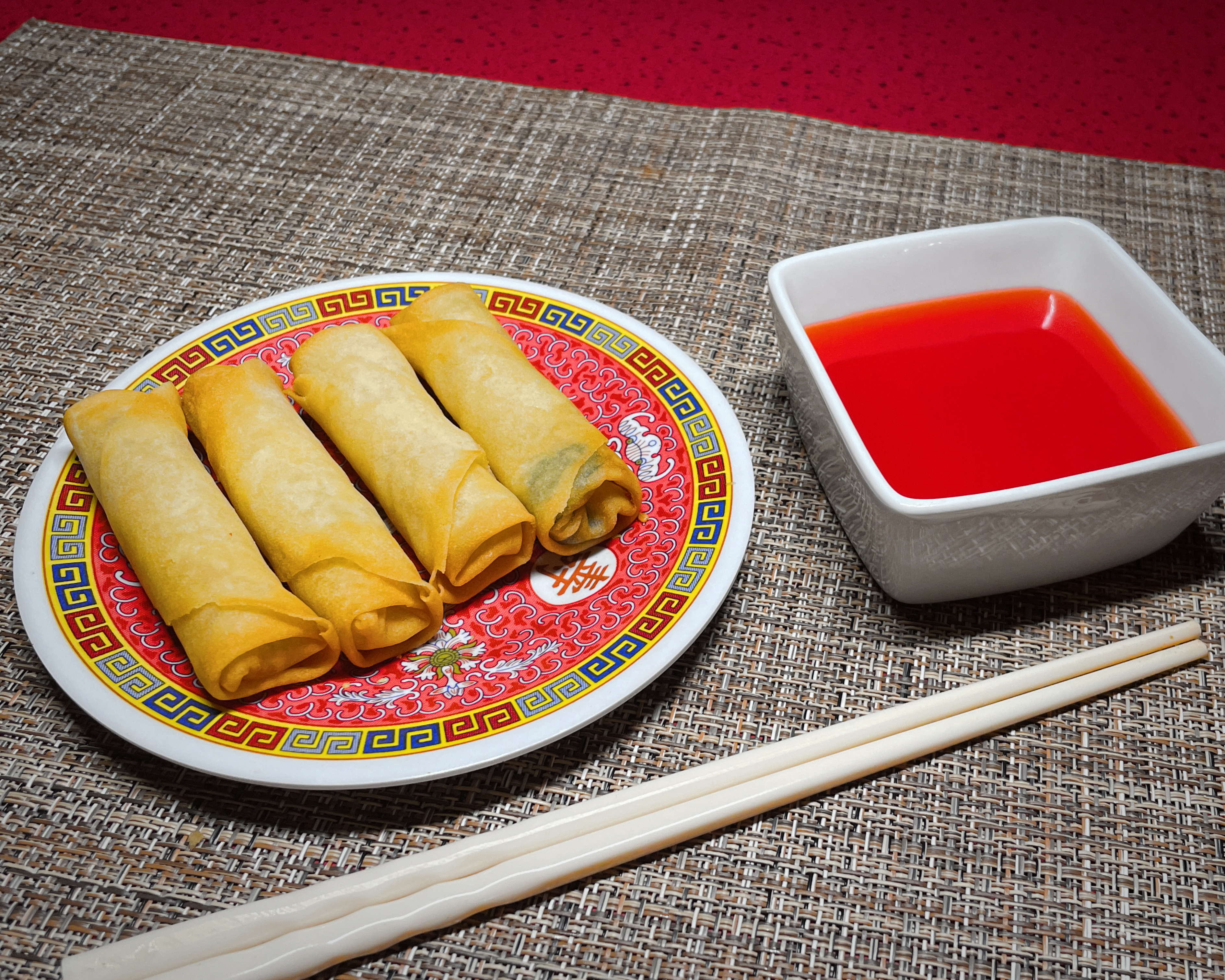 Order Vegetable Spring Roll food online from Happy China Restaurant store, Pensacola on bringmethat.com