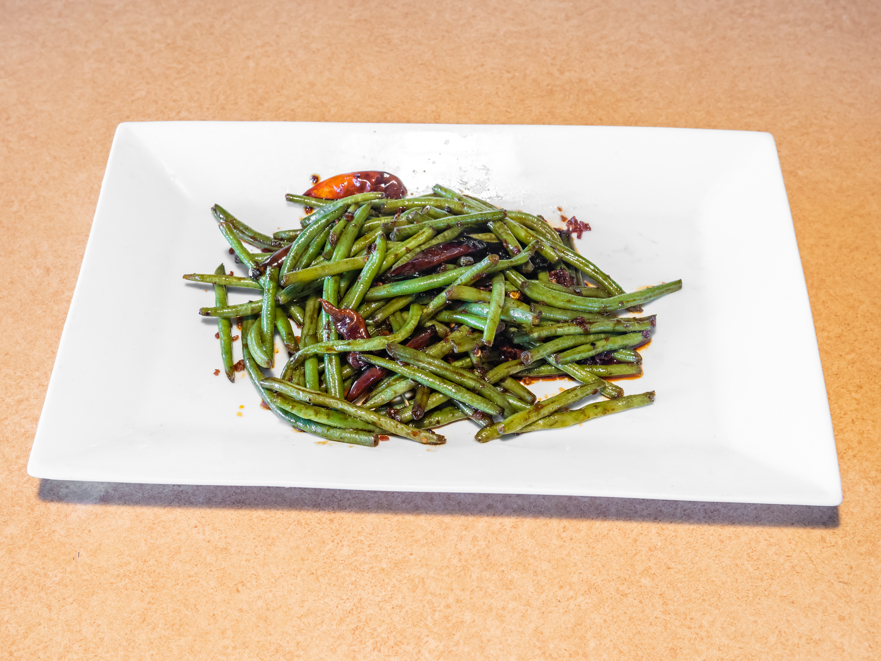 Order Tossed Green Bean with Bacon food online from Mei'mei's Kitchen store, Austin on bringmethat.com