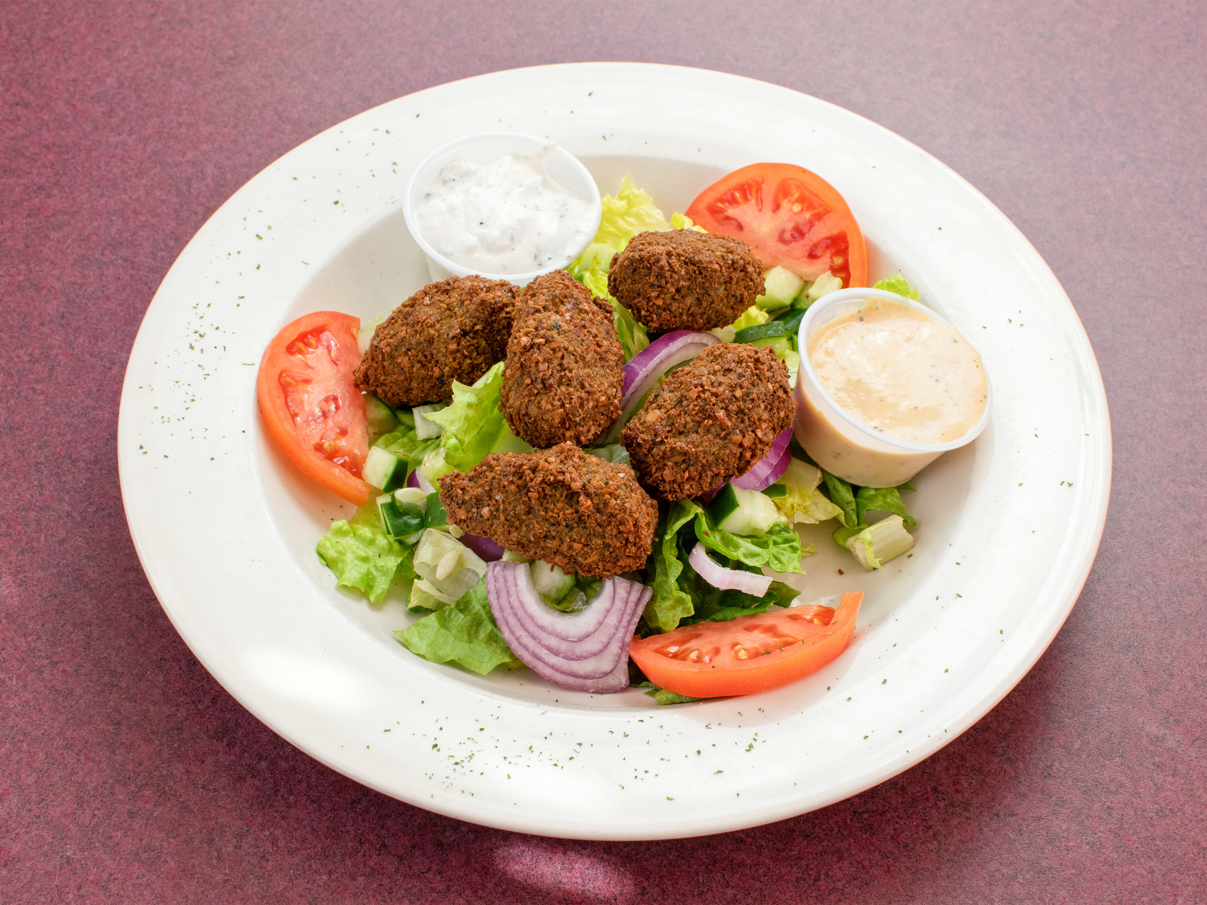 Order Falafel Platter food online from Alfredo's Mediterranean Grille and Steakhouse store, Charles Town on bringmethat.com