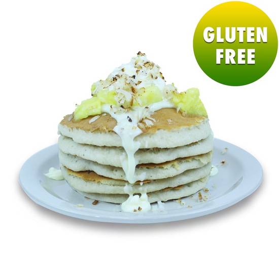 Order GF Pina Colada - GF Full (5 Pancakes) food online from We Pancakes store, Midwest City on bringmethat.com