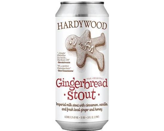Order Hardywood: Gingerbread Stout (GBS) 4-Pack food online from Bottlebox store, Norfolk on bringmethat.com