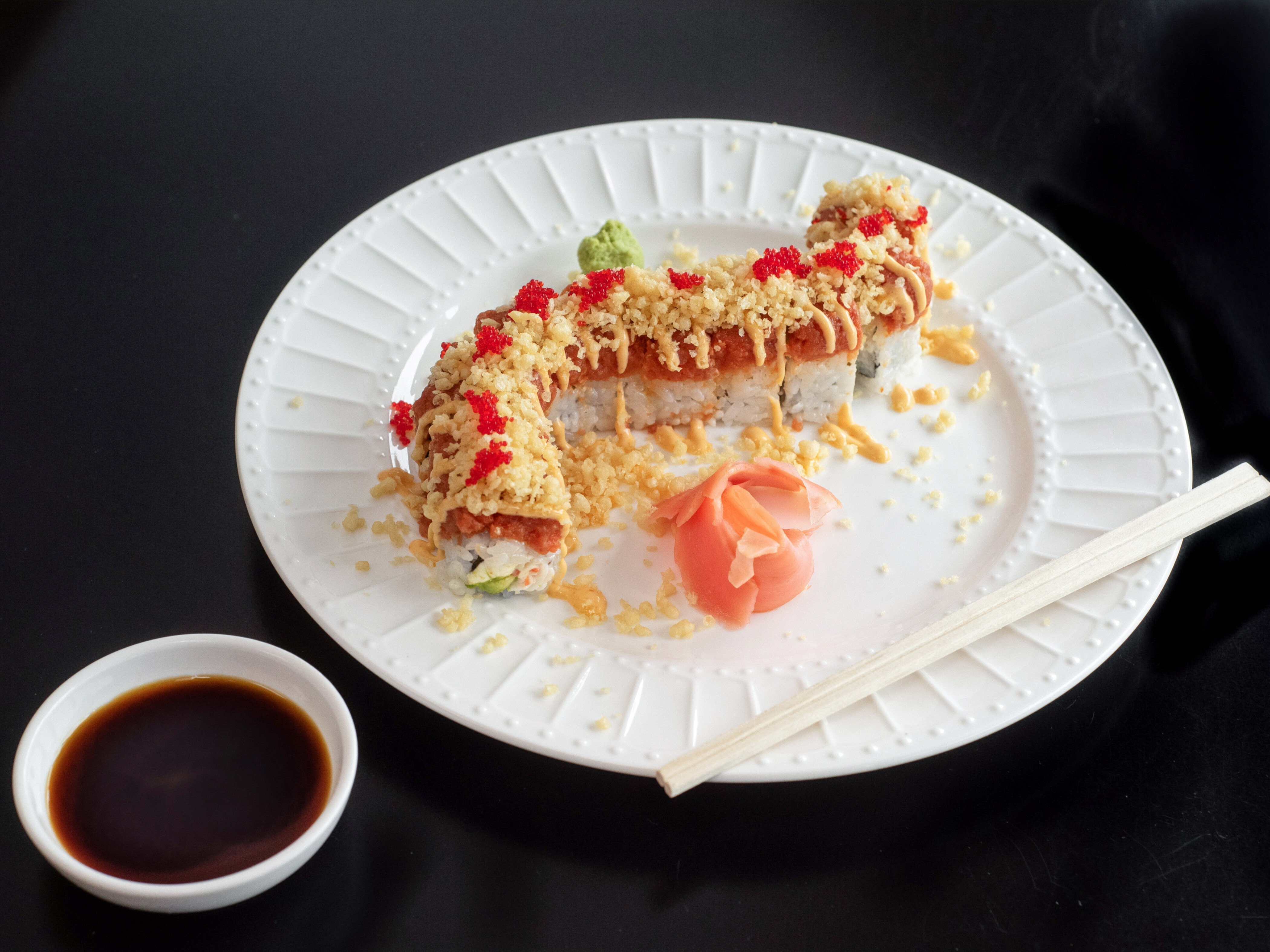 Order Red Dragon Roll food online from Maje Sushi store, West Lafayette on bringmethat.com