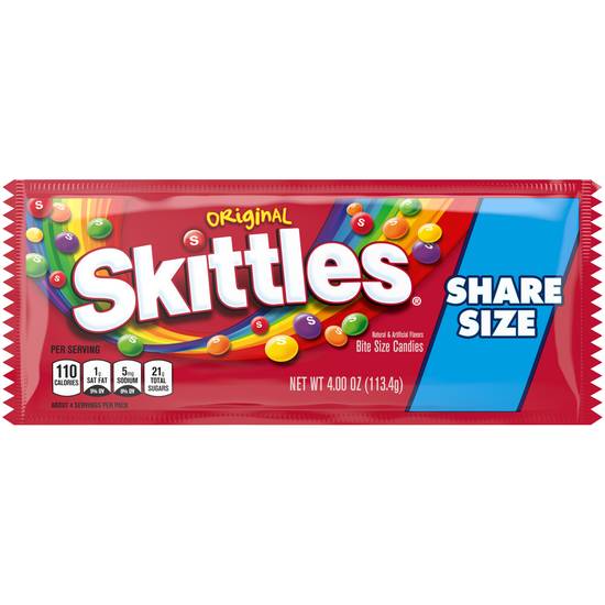 Order Skittles Original Candy Share Size (4 oz) food online from Rite Aid store, Yamhill County on bringmethat.com