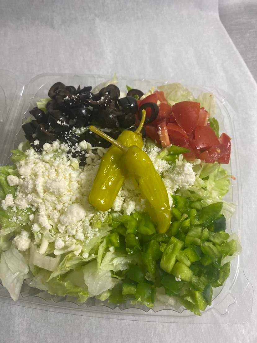 Order Greek Salad food online from Palermo Pizza Place store, Wyoming on bringmethat.com