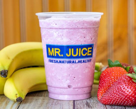 Order Banana, Strawberry, and Milk Smoothie food online from Mr Juice store, Los Angeles on bringmethat.com