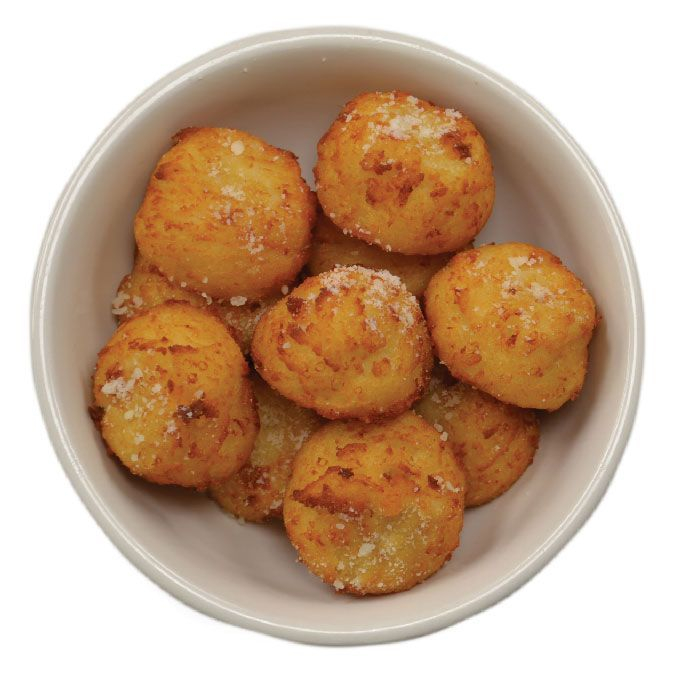 Order 6 Piece Parmesan Potato Puffs food online from Hot Dog Allie store, Youngstown on bringmethat.com