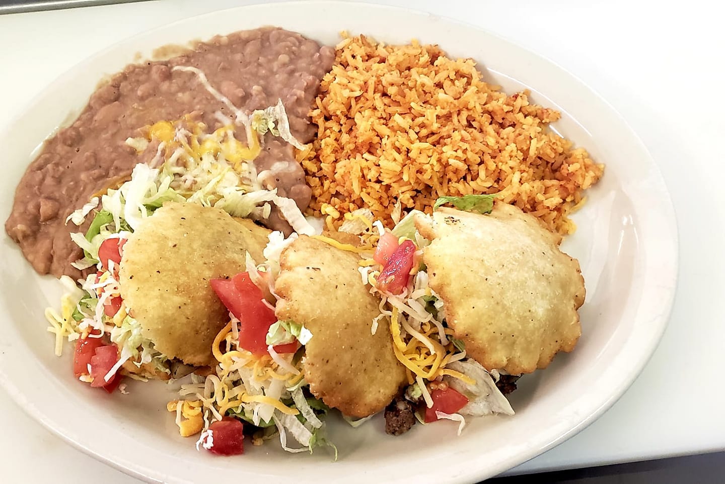 Order 3 Gorditas Lunch Plate food online from El Jacalito store, Las Cruces on bringmethat.com