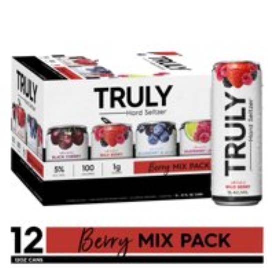 Order Truly Berry Mixed 12 pack. cans 12oz. food online from Round Up Liquor & Grocery store, Wildomar on bringmethat.com
