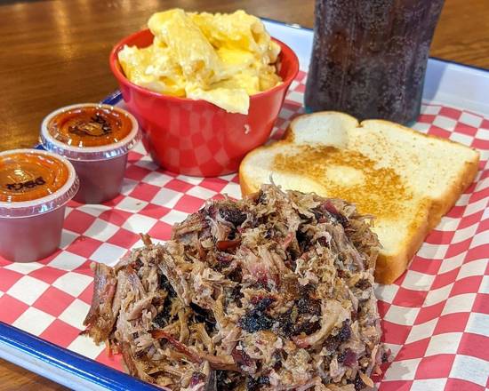 Order Chopped Brisket Plate with 2 Sides food online from Dixie Q store, Brookhaven on bringmethat.com