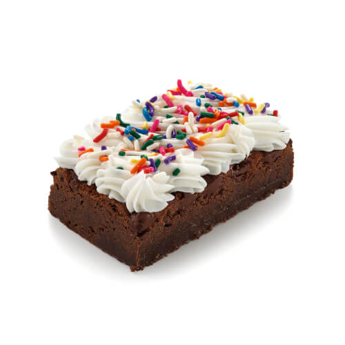 Order Frosted Brownie with Rainbow Sprinkles  food online from Mrs. Fields store, King of Prussia on bringmethat.com