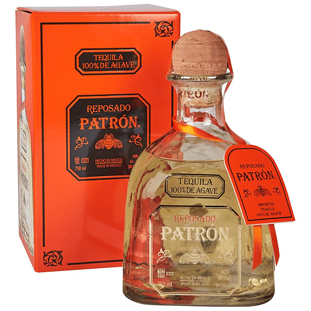 Order Patron Reposado Tequila 750 ml  food online from Windy City Liquor Market store, El Cajon on bringmethat.com