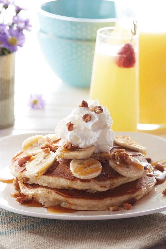 Order Bourbon Street Pancakes - Vegetarian Option food online from Another Broken Egg store, College Station on bringmethat.com