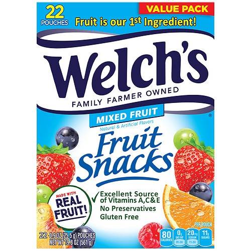 Order Welch's Fruit Snacks Mixed Fruit - 0.9 oz x 22 pack food online from Walgreens store, Elizabeth on bringmethat.com