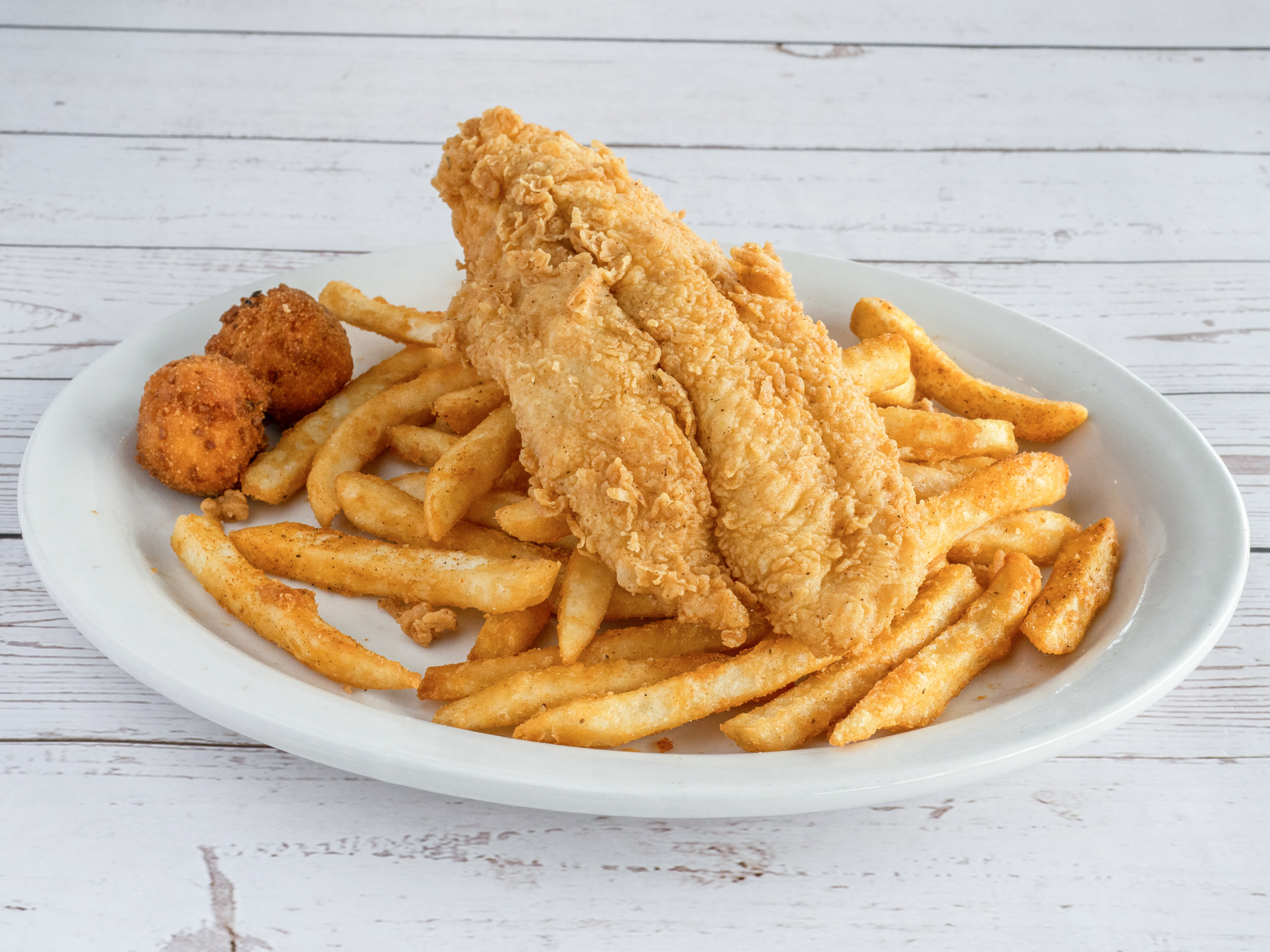 Order Seasoned Fish Basket food online from The Catch store, Oklahoma City on bringmethat.com